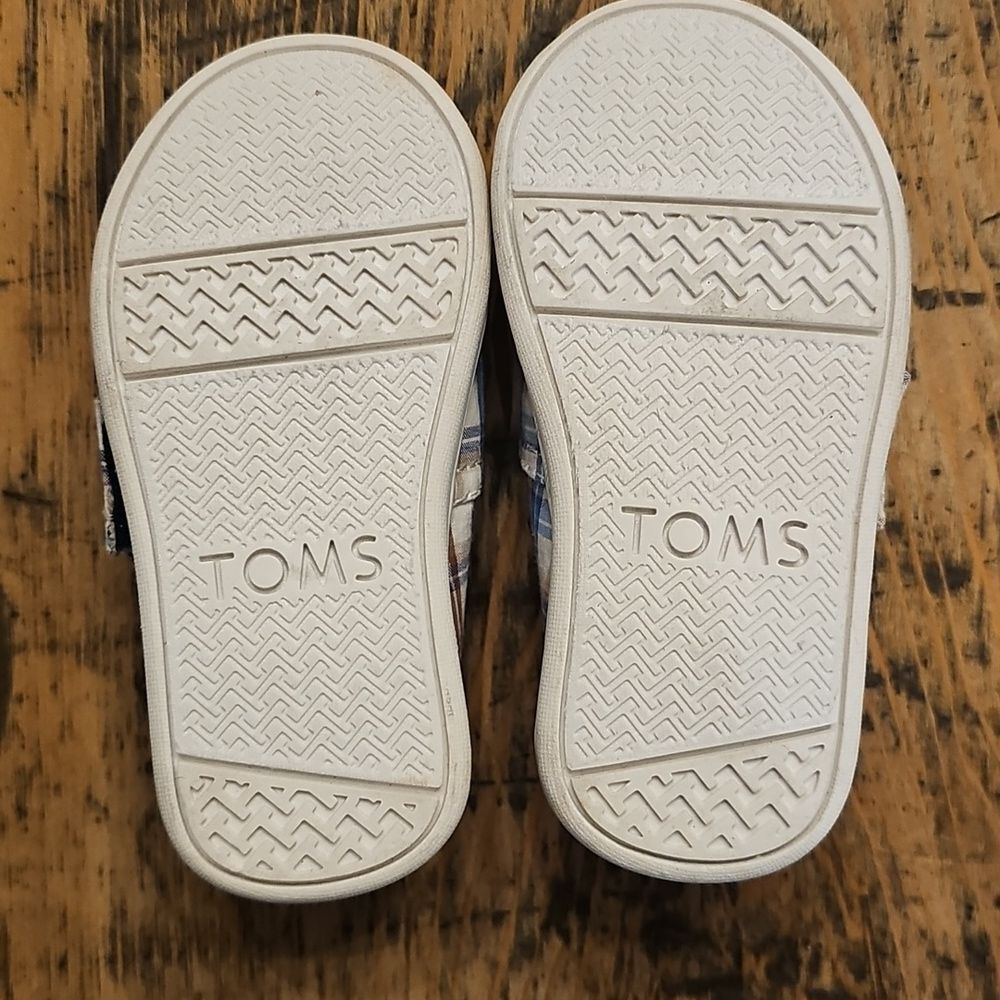 TOMS Bimini Woven Plaid Children's Shoes Size 5T - Picture 7 of 7